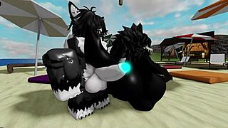 Big tits bounce wildly as scp-1471 mal0 rides monster cock doggystyle on beach rough hardcore