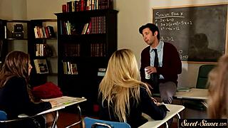 Classy 19yo beauty bounces wildly on stepbrother's throbbing cock