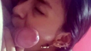 Pajama blowjob wakes me then creampie ride! 😈💦