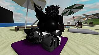 Big tits bounce wildly as scp-1471 mal0 rides monster cock doggystyle on beach rough hardcore