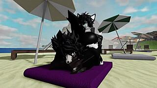 Big tits bounce wildly as scp-1471 mal0 rides monster cock doggystyle on beach rough hardcore