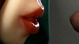 wettest deepthroat blowjob ever on monster cock with gloves and moaning!