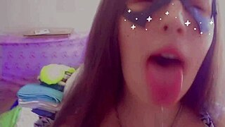 Cum In My Naughty 18+ Student Mouth She Begs for Licks and Snaps!