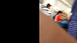 A voyeur spies on her juicy ass stuffed into homemade quesadillas up close