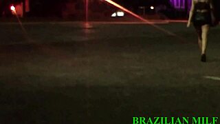 mirela mansur's huge rabuda ass gets fucked by three strangers in sao paulo tunnel see through red