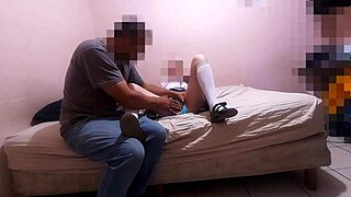 ouch my pussy hurts innocent mexican student fucks neighbor for gifts home alone real homemade