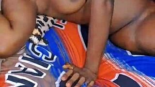 wildly fucking my ebony pussy in the ghetto hood