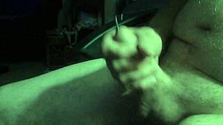 amateur shoves cock deep for massive cumshot explosion!