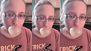 ASMR HUGE BUBBLE GUM FUCKING FRENZY!!