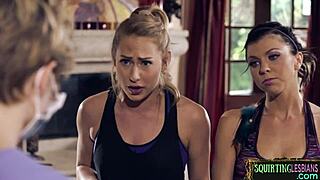 yoga babe fingers herself to massive squirt eruption