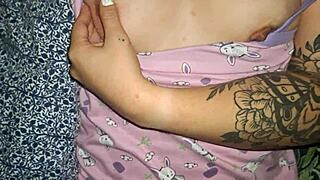 uncle's wife sends hot pics from next room tease