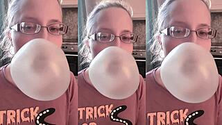 ASMR HUGE BUBBLE GUM FUCKING FRENZY!!