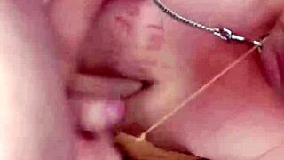 Chienne Marie chained bent over doggystyle in forest home maid slut facial cumshot humiliation