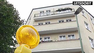 german teen maid gets her big ass pounded by bbc in horny hostel dorm fuck