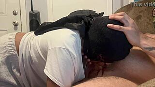 Interracial facefuck deepthroat and rimjob with chocolate syrup