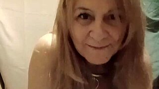 check out this enslaved french milf flashing her red body stockings solo at home