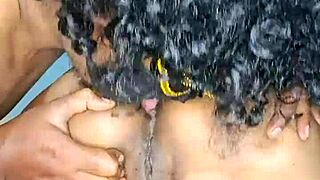 hot desi indian bhabhi gets DOGGY STYLE ass hole licked then fucked hard