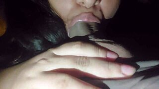 horny stepbro gets quick blowjob from curvy latina