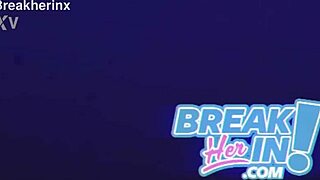 Blue haired 19yo goddess slops thunder throat on monster cock