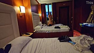 Horny Big Tits Maid Fucks Couple in Bedroom Quickie with Monster Cock