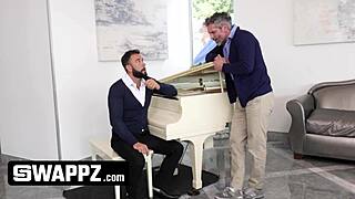 stepdads swap and steal stepdaughters' virginity in wild taboo orgy on sofa