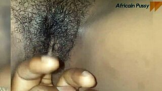 fingering that dirty african pussy close up
