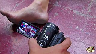 an obvious young slut bent over car hood, heels high for rough anal group bang.