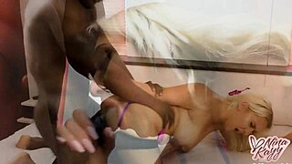 nina kayy unwraps jax slayher's huge cock for her bd party ride