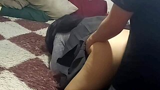 College latina student girlfriend rides cowgirl homemade creampie for phone credit gift