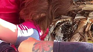 watch this naughty fuck doll bend over outdoors for anal toy play 🍑🔥