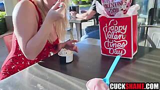 cuck husband dares his milf wife to fuck a stranger hard