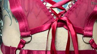 Gangbang Opening! Friends Rip Sheer Red Lingerie Off Big Tits