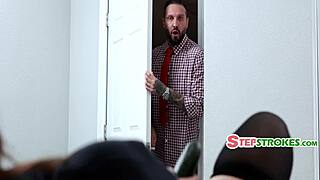 veggie stretch fails but stepdad succeeds pounding tight teen pussy