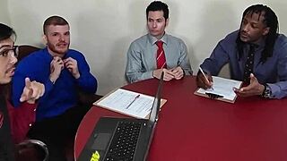 trailer park slut turns office into wild anal orgy frenzy