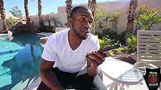 rome major licks alli black's pussy then fucks her bbc outdoors poolside