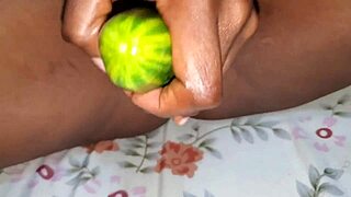 black whore rips clothes for dripping hairy pussy dildo creampie squirt