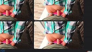 Stepsis pulls down panties outdoors, helps stepbro cum quick and rough