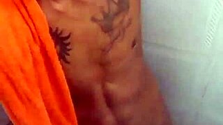 WOW SKINNY BRAZILIAN BOY SHAVES THEN JERKS TO MONSTER BBC PORN!