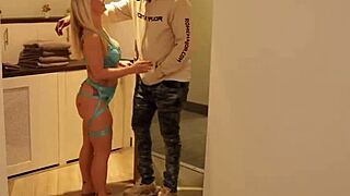 Blonde milf CJ wrecked by BBC on kitchen table doggystyle