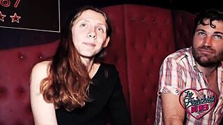 lola douce teases with her skinny frame takin on two massive cocks like a naughty french slut