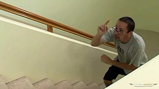 blonde ballerina horny post-workout takes double janitor pounding