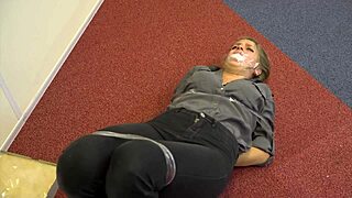 Teen Violet Haze Bound as Real Estate Agent Choking Deepthroat