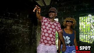 Fake agent bends hot ebony babe over in unfinished building for bareback doggystyle pussy pounding