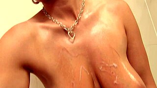 Purefilmstv Stunning Blonde Strips Outfits on Bed Teases in Shower