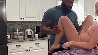 My blonde hotwife cucks hubby with massive BBC creampie.