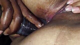 bbc stretches my tight pussy wide open brazilian slut gaping 😩🍆