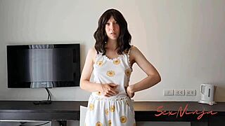 Curvy brunette step-mom with big ass teaches pov sex lesson bending over for creampie doggystyle