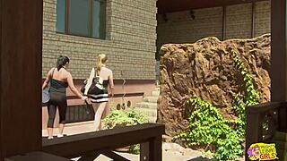 Thick latina craves skinny blonde's tight pussy in steamy shower lickfest