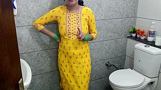 My hot Indian stepmom fucks me dirty in bathroom