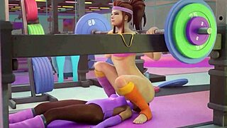 i'm like so horny training with brigitte's pussy licks in gym... ugh!! 💦